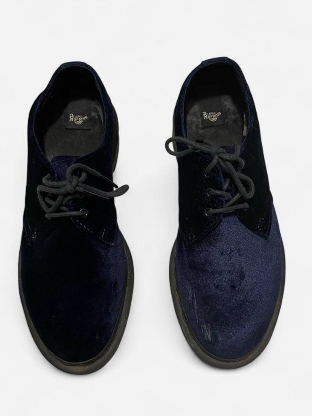 Dr. Martens navy Velvet oxford Shoes